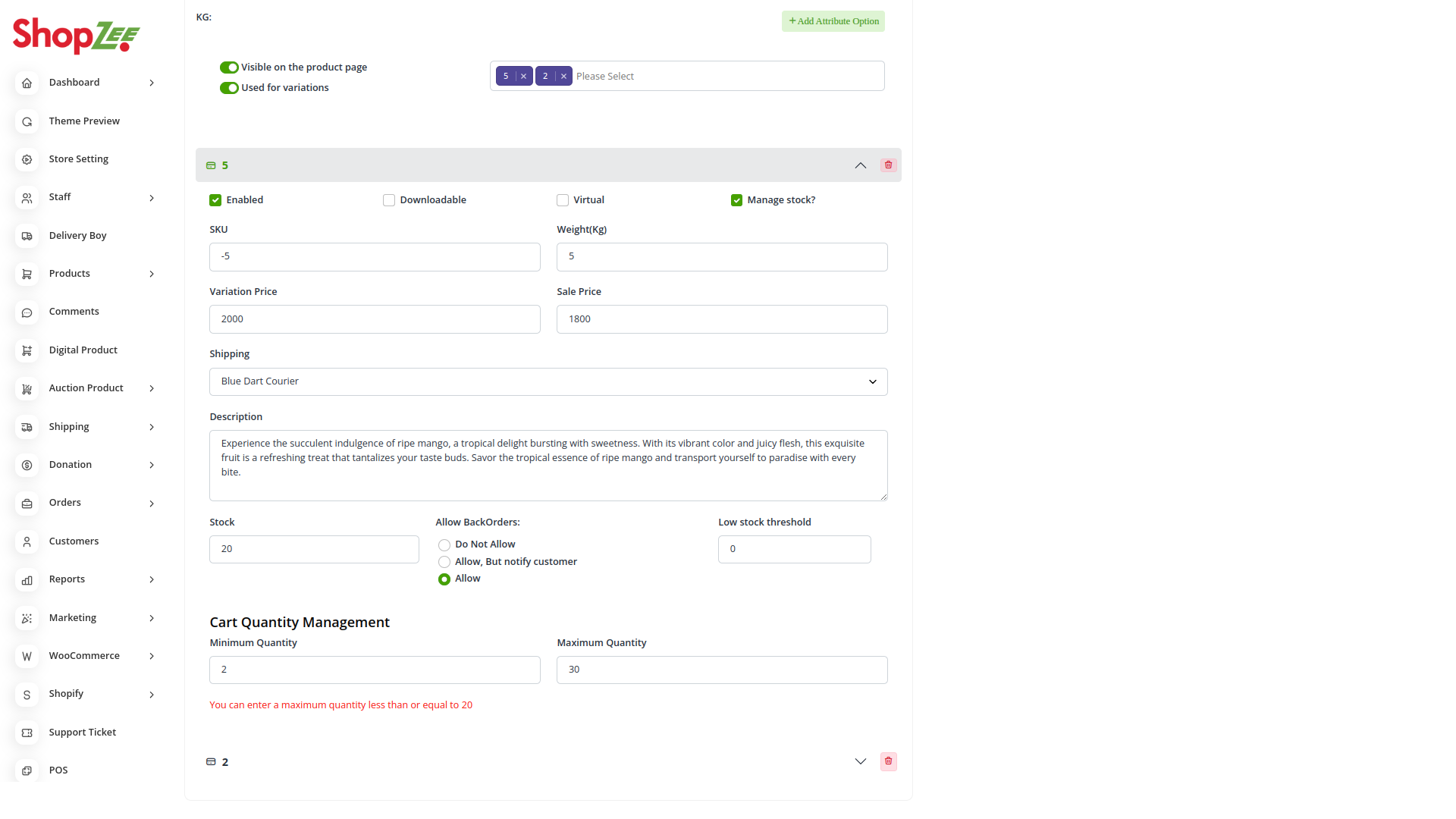 Organic Vegetable Box