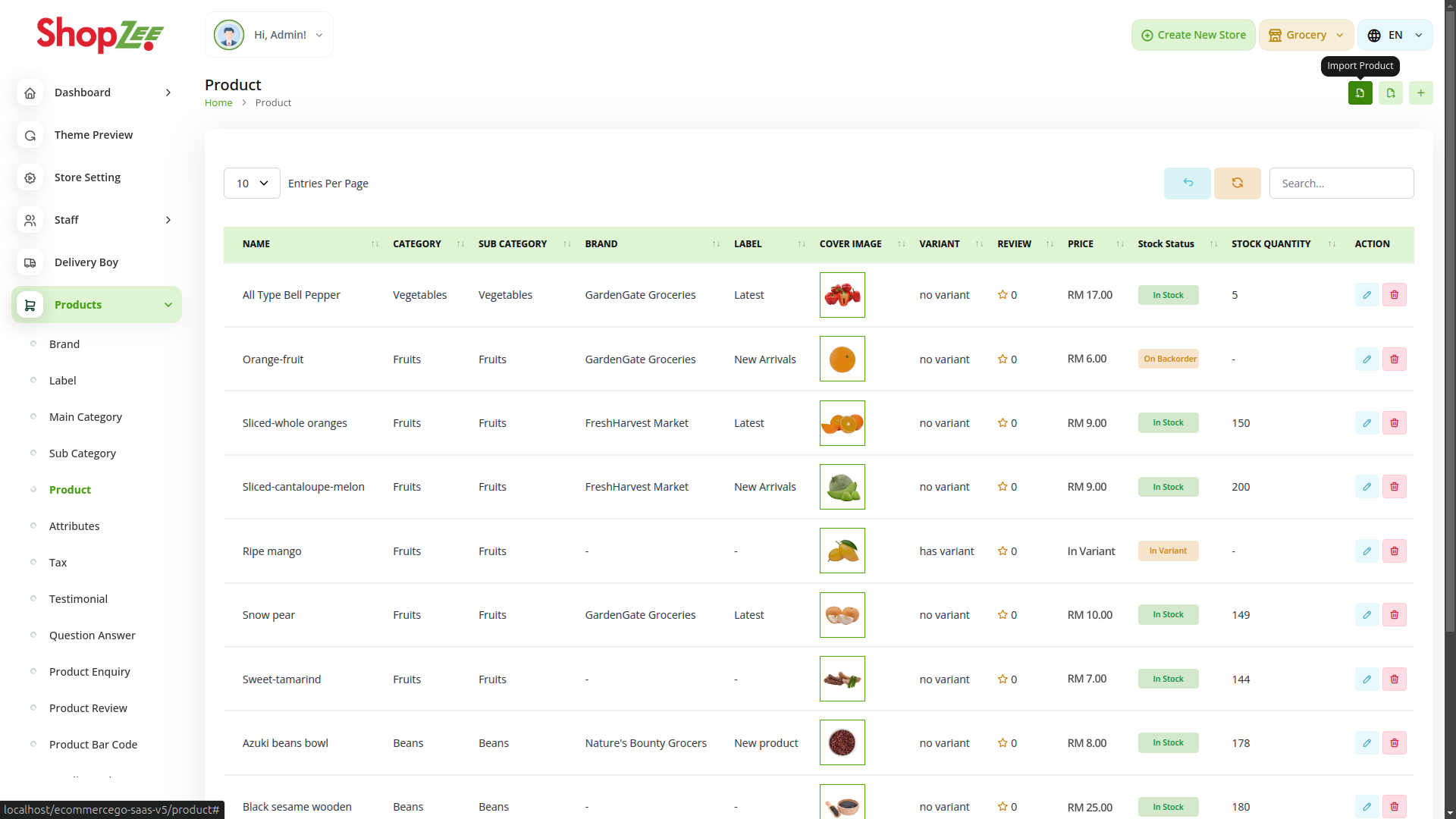 Organic Vegetable Box