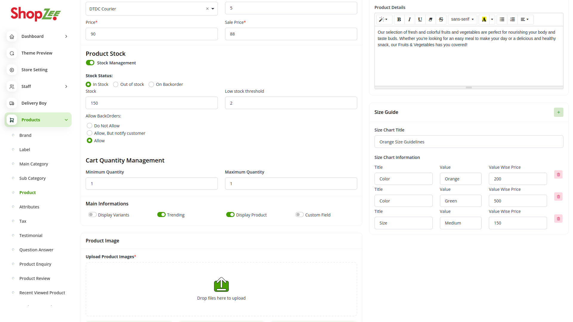 Organic Vegetable Box
