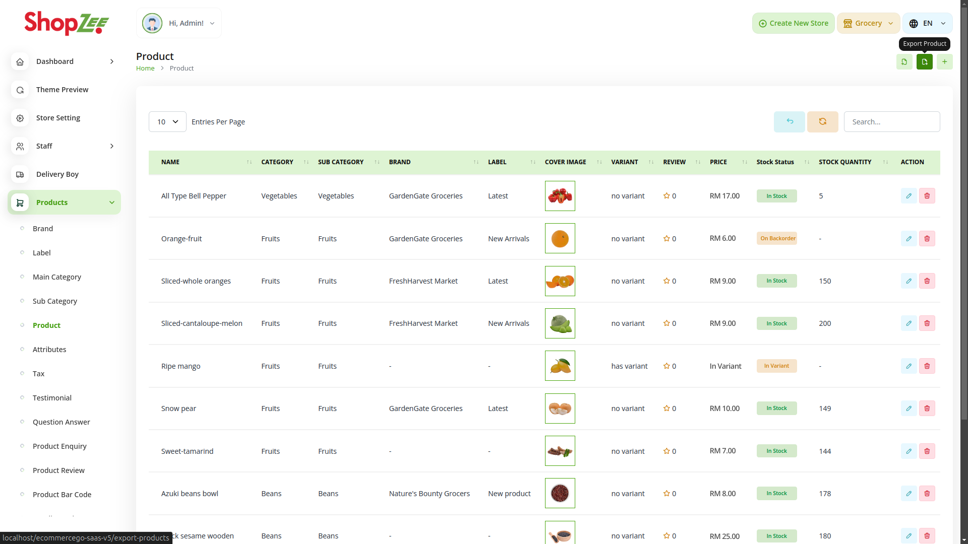 Organic Vegetable Box