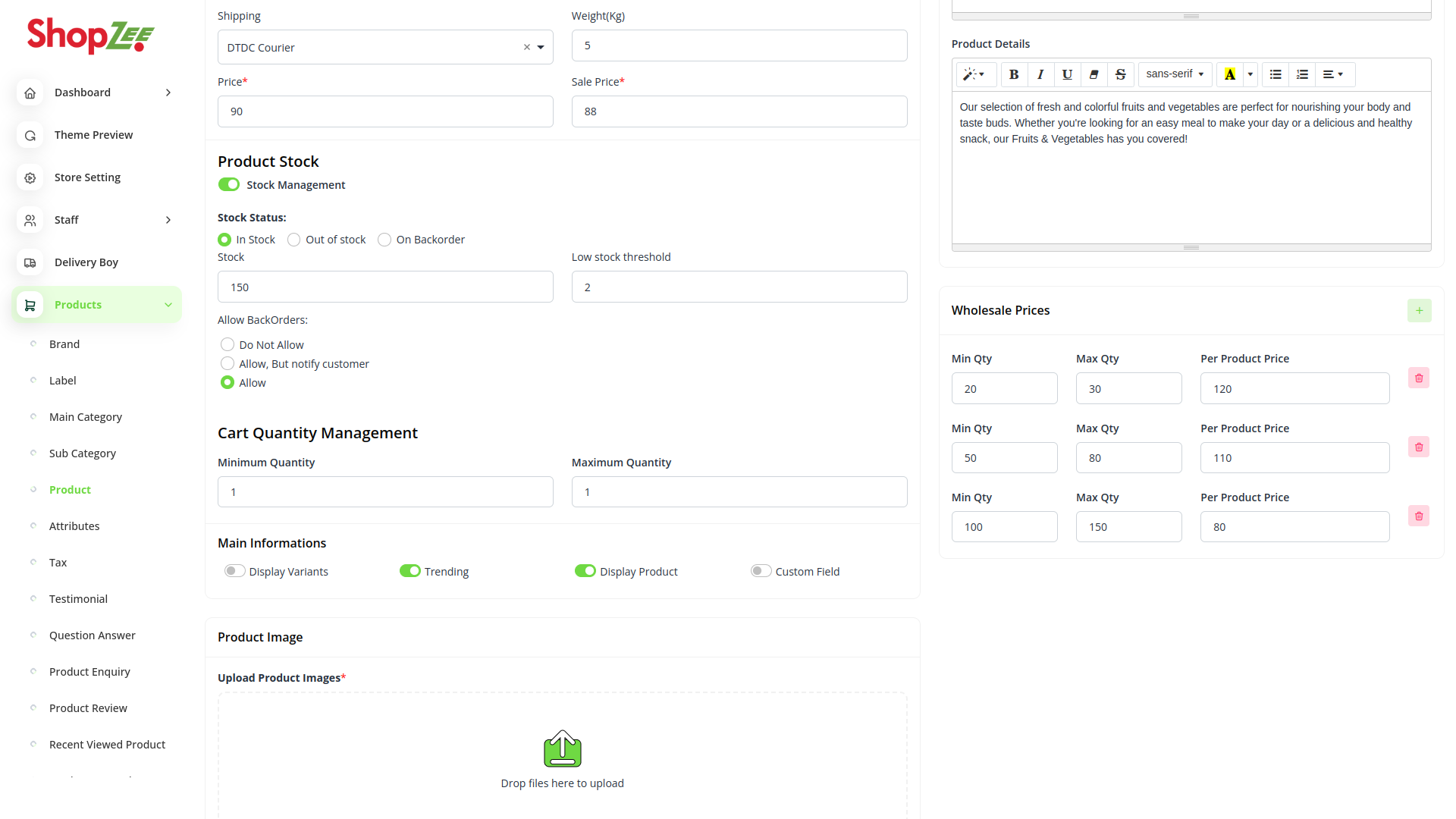 Organic Vegetable Box